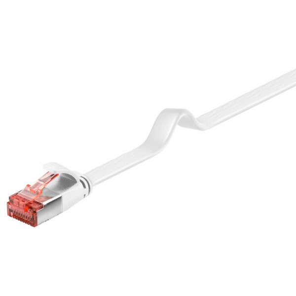 GOOBAY καλώδιο δικτύου 94922, CAT 6 U/FTP, flat, copper, 15m, λευκό