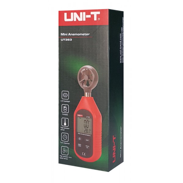 UNI-T mini ανεμόμετρο τσέπης UT363, με οθόνη