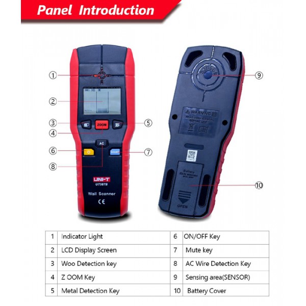 UNI-T αναλυτής τοίχου UT387B