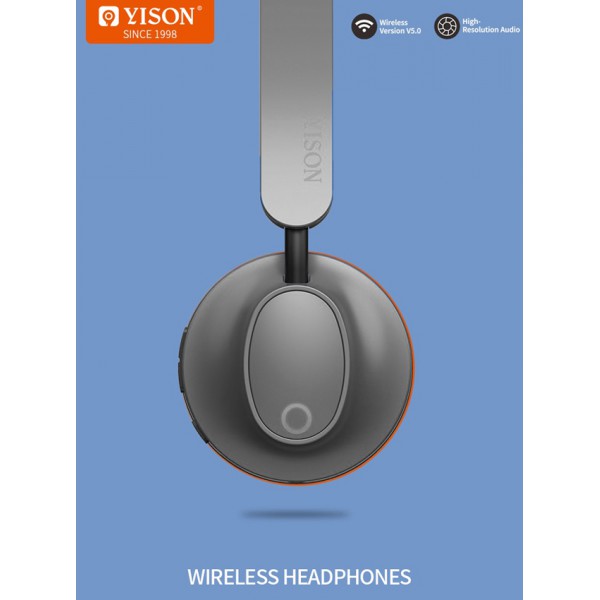 YISON headphones Hanker H3, wireless & wired, BT 5.0, 40mm, γκρι YISON headphones Hanker H3, wireless & wired, BT 5.0, 40mm, γκρι