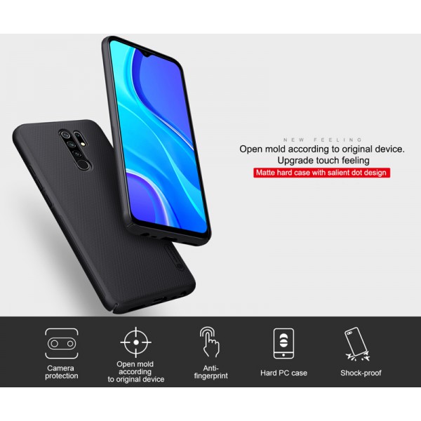 NILLKIN θήκη Super Frost Shield για Redmi 9/Redmi 9 Prime/POCO M2, μαύρη