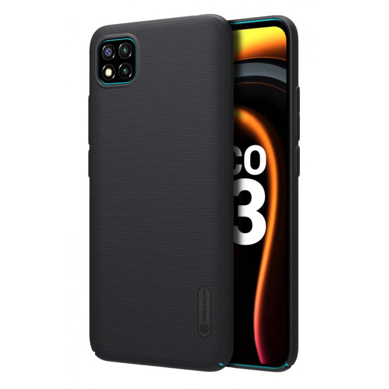 NILLKIN θήκη Super Frost Shield για Xiaomi Poco C3, μαύρη NILLKIN θήκη Super Frost Shield για Xiaomi Poco C3, μαύρη