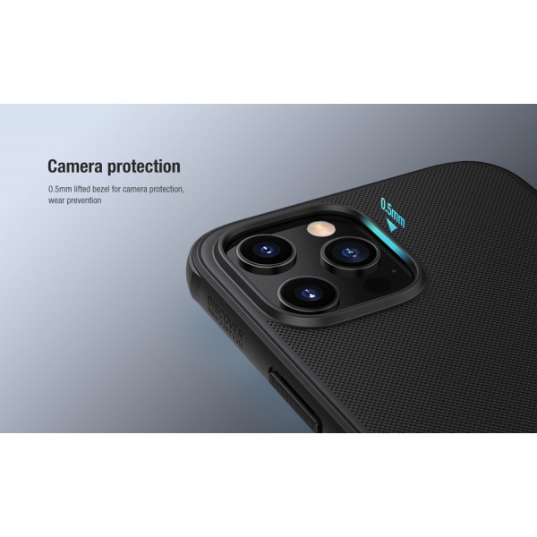 NILLKIN θήκη Super Frost Shield για Apple iPhone 12/12 Pro, μαύρη NILLKIN θήκη Super Frost Shield για Apple iPhone 12/12 Pro, μαύρη