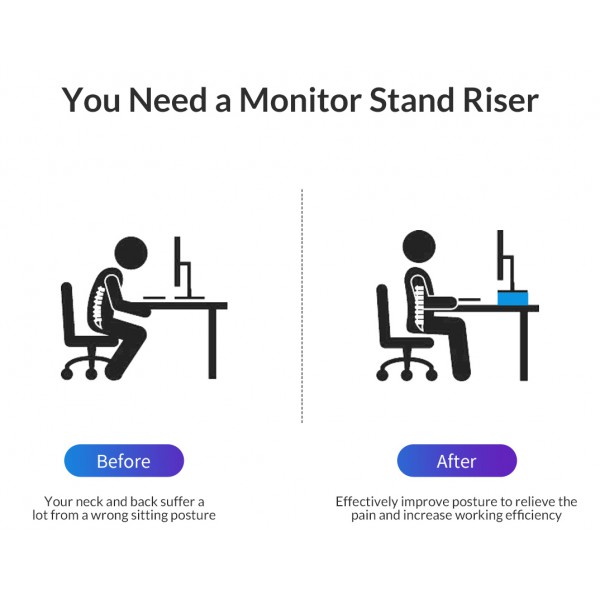 ORICO επιτραπέζια βάση οθόνης με συρτάρια XT-01, μαύρη