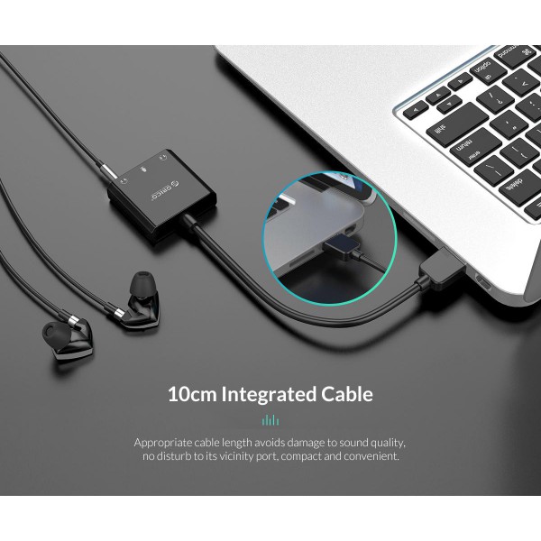 ORICO USB κάρτα ήχου SKT3, USB2.0, 3x 3.5mm, μαύρο ORICO USB κάρτα ήχου SKT3, USB2.0, 3x 3.5mm, μαύρο