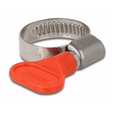 DELOCK σφιγκτήρας λαστιχοσωλήνα με πεταλούδα 16-25mm, κόκκινος, 10τμχ