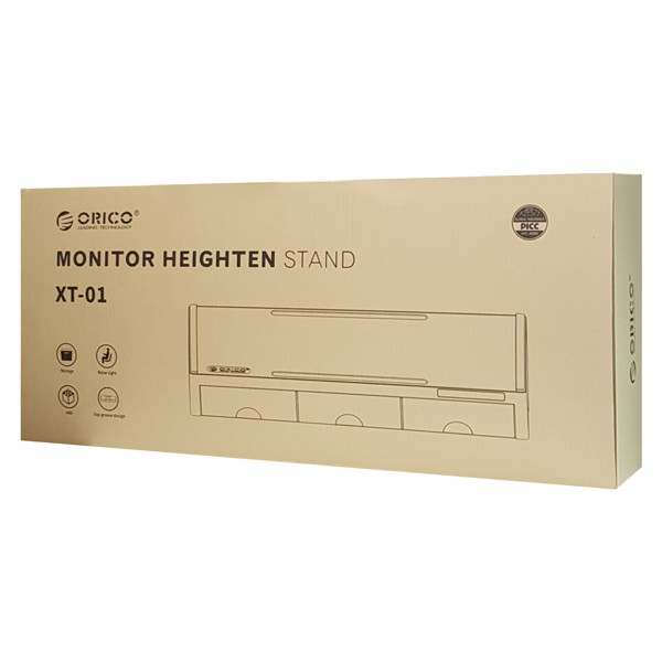 ORICO επιτραπέζια βάση οθόνης με συρτάρια XT-01, μαύρη