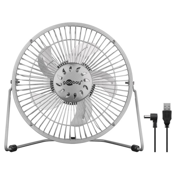 GOOBAY επιτραπέζιος ανεμιστήρας 62062, 8", USB, ασημί GOOBAY επιτραπέζιος ανεμιστήρας 62062, 8", USB, ασημί
