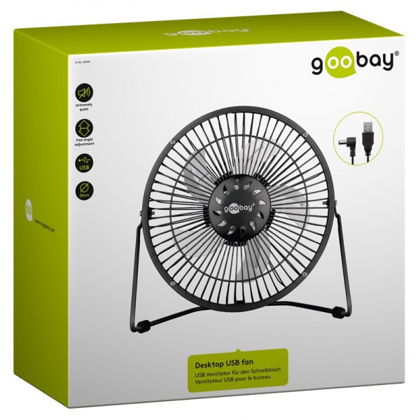 GOOBAY επιτραπέζιος ανεμιστήρας 62061, 8", USB, μαύρος GOOBAY επιτραπέζιος ανεμιστήρας 62061, 8", USB, μαύρος