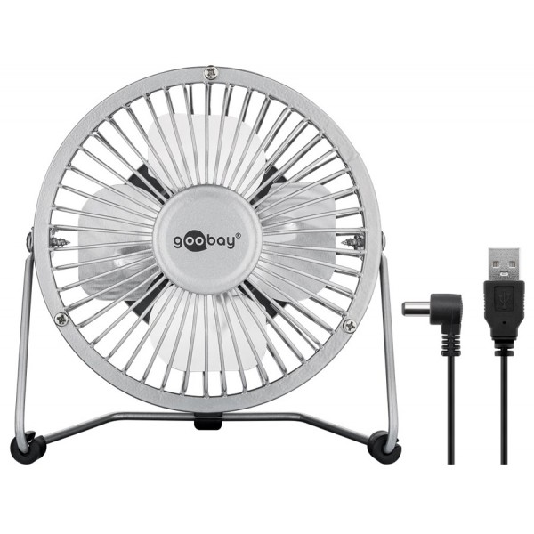 GOOBAY επιτραπέζιος ανεμιστήρας 77503, 4", USB, ασημί GOOBAY επιτραπέζιος ανεμιστήρας 77503, 4", USB, ασημί
