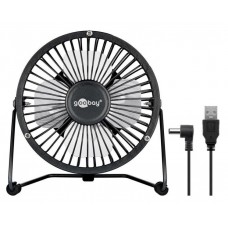 GOOBAY επιτραπέζιος ανεμιστήρας 62060, 4", USB, μαύρος