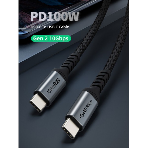 CABLETIME καλώδιο USB Type-C C160, USB 3.2, PD 100W, 4K/60Hz, 1m, μαύρο CABLETIME καλώδιο USB Type-C C160, USB 3.2, PD 100W, 4K/60Hz, 1m, μαύρο