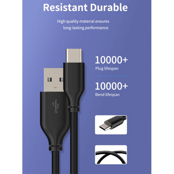 CABLETIME καλώδιο USB-C σε USB U323A, 3A, 480Mbps, 0.25m, μαύρο CABLETIME καλώδιο USB-C σε USB U323A, 3A, 480Mbps, 0.25m, μαύρο