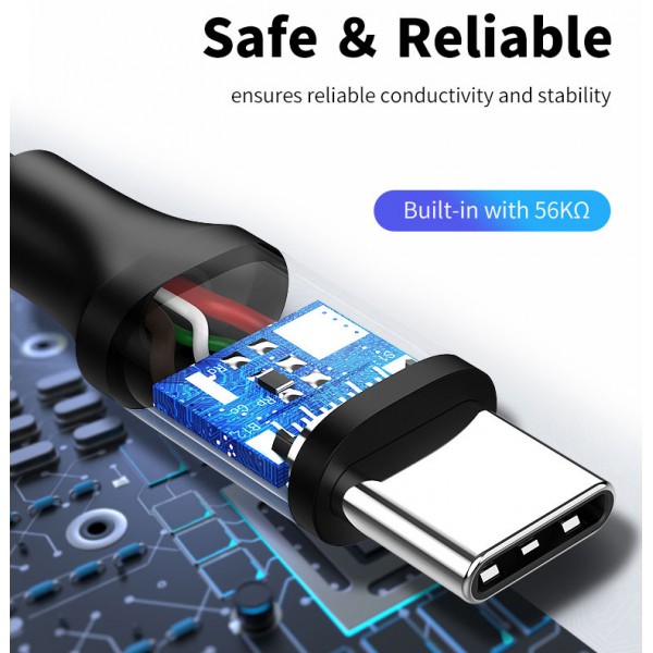 CABLETIME καλώδιο USB-C σε USB U323A, 3A, 480Mbps, 0.25m, μαύρο CABLETIME καλώδιο USB-C σε USB U323A, 3A, 480Mbps, 0.25m, μαύρο