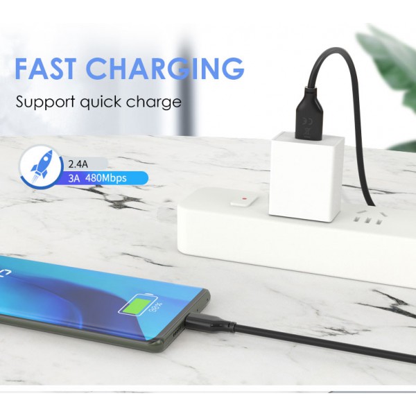 CABLETIME καλώδιο USB-C σε USB U323A, 3A, 480Mbps, 1m, μαύρο CABLETIME καλώδιο USB-C σε USB U323A, 3A, 480Mbps, 1m, μαύρο