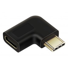 CABLETIME αντάπτορας USB Type-C αρσενικό σε θηλυκό, γωνιακός, μαύρος