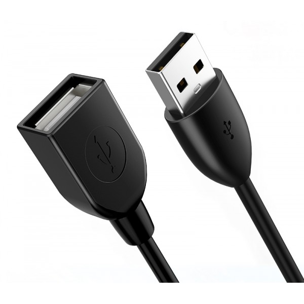 CABLETIME καλώδιο προέκτασης USB CT-AMAF2, 3A, 480Mbps, 1m, μαύρο CABLETIME καλώδιο προέκτασης USB CT-AMAF2, 3A, 480Mbps, 1m, μαύρο