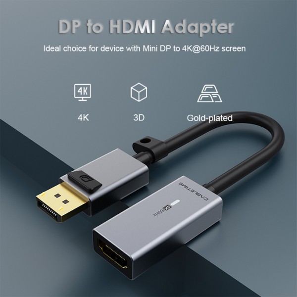 CABLETIME αντάπτορας DisplayPort σε HDMI CT-P02G4K60R, 4K/60Hz, γκρι CABLETIME αντάπτορας DisplayPort σε HDMI CT-P02G4K60R, 4K/60Hz, γκρι