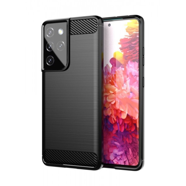 POWERTECH θήκη Carbon Flex MOB-1592 για Samsung Galaxy S21 5G, μαύρη POWERTECH θήκη Carbon Flex MOB-1592 για Samsung Galaxy S21 5G, μαύρη