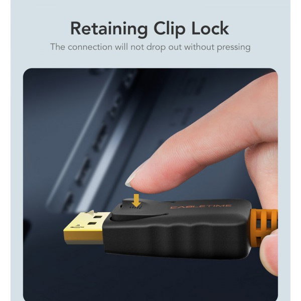 CABLETIME καλώδιο DisplayPort σε HDMI CT-AV585, 1080p/60Hz, 3m, μαύρο