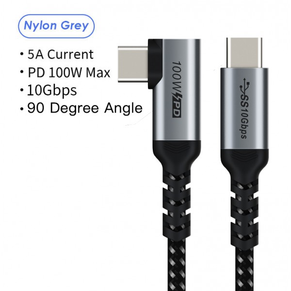 CABLETIME καλώδιο USB Type-C C160, USB 3.2, PD 100W, γωνιακό, 1m, μαύρο CABLETIME καλώδιο USB Type-C C160, USB 3.2, PD 100W, γωνιακό, 1m, μαύρο