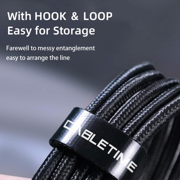 CABLETIME καλώδιο USB Type-C C160, USB 3.2, PD 100W, γωνιακό, 1m, μαύρο CABLETIME καλώδιο USB Type-C C160, USB 3.2, PD 100W, γωνιακό, 1m, μαύρο