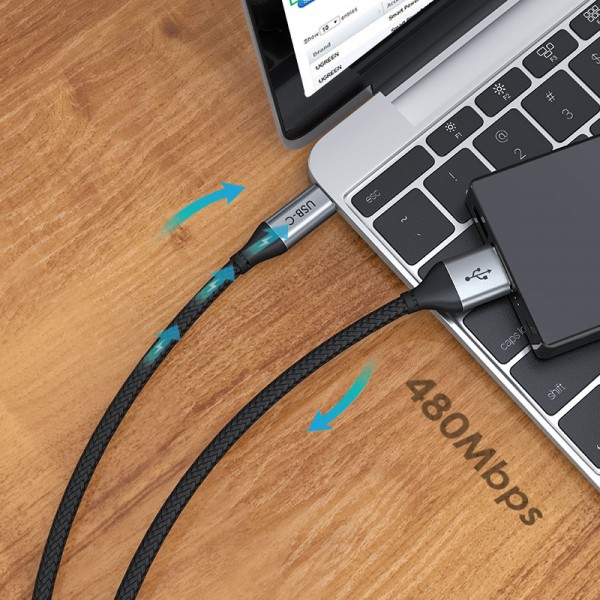 CABLETIME καλώδιο USB-C σε USB CMAM5A, 5A, 480Mbps, 0.25m, μαύρο CABLETIME καλώδιο USB-C σε USB CMAM5A, 5A, 480Mbps, 0.25m, μαύρο