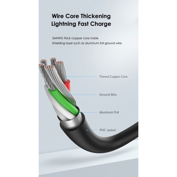 CABLETIME καλώδιο USB-C σε USB U323A, 3A, 480Mbps, 2m, μαύρο