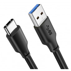 CABLETIME καλώδιο USB-C σε USB CMAMN, 3A, 5Gbps, 2m, μαύρο