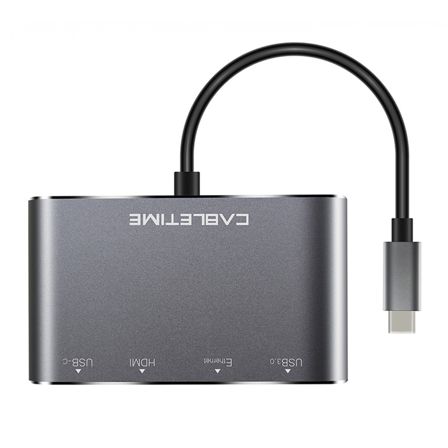 CABLETIME docking station CMHD41, 4 θυρών, USB-C, 20V/3A PD, 4K, γκρι CABLETIME docking station CMHD41, 4 θυρών, USB-C, 20V/3A PD, 4K, γκρι