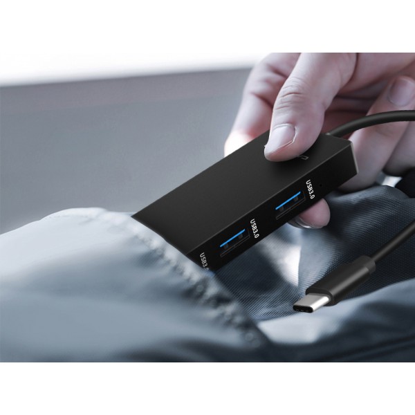 CABLETIME USB hub CT-HUB4E, 4x θυρών, 5Gbps, USB-C σύνδεση, μαύρο CABLETIME USB hub CT-HUB4E, 4x θυρών, 5Gbps, USB-C σύνδεση, μαύρο