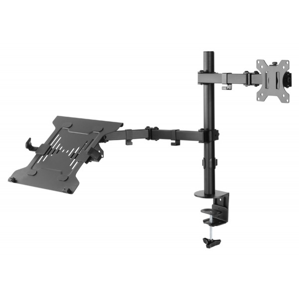 BRATECK βάση γραφείου LDT12-C1M2KN, για οθόνη 13"-32", 8kg, θέση laptop