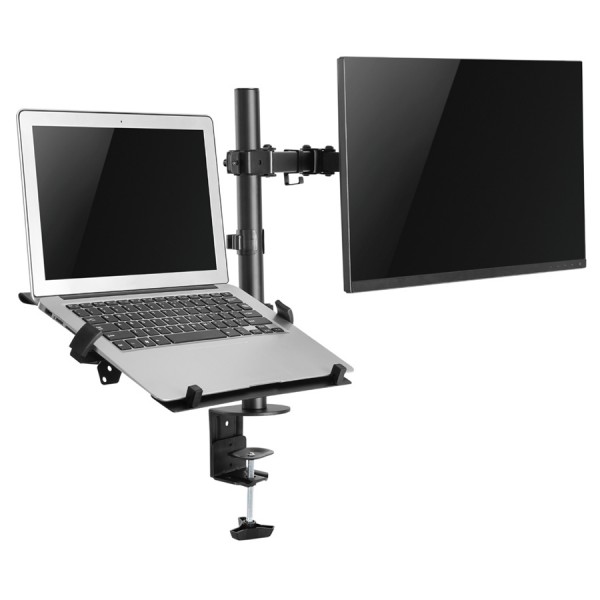 BRATECK βάση γραφείου LDT12-C1M2KN, για οθόνη 13"-32", 8kg, θέση laptop