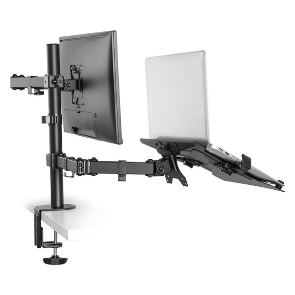 BRATECK βάση γραφείου LDT12-C1M2KN, για οθόνη 13"-32", 8kg, θέση laptop