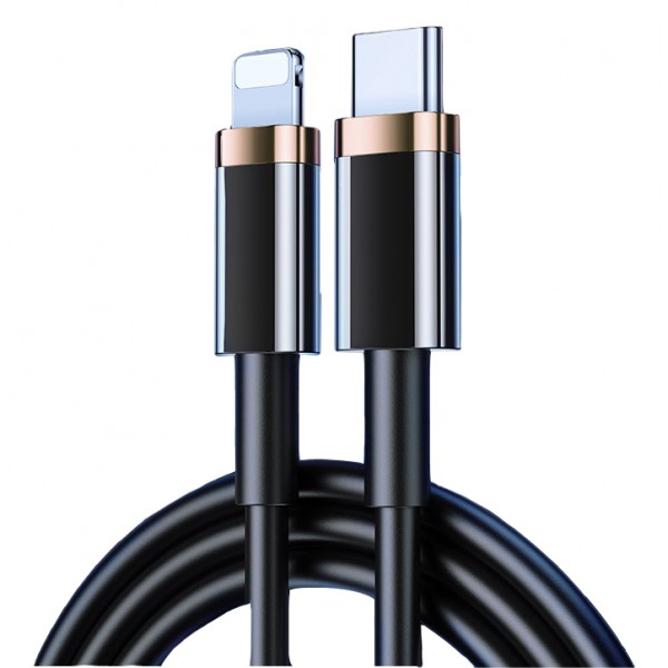 USAMS καλώδιο USB Type-C σε Lightning U63, 20W, 2m, μαύρο