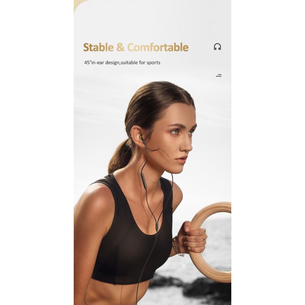 USAMS earphones με μικρόφωνο US-SJ482, Type-C, 10mm, 1.2m, πράσινα USAMS earphones με μικρόφωνο US-SJ482, Type-C, 10mm, 1.2m, πράσινα