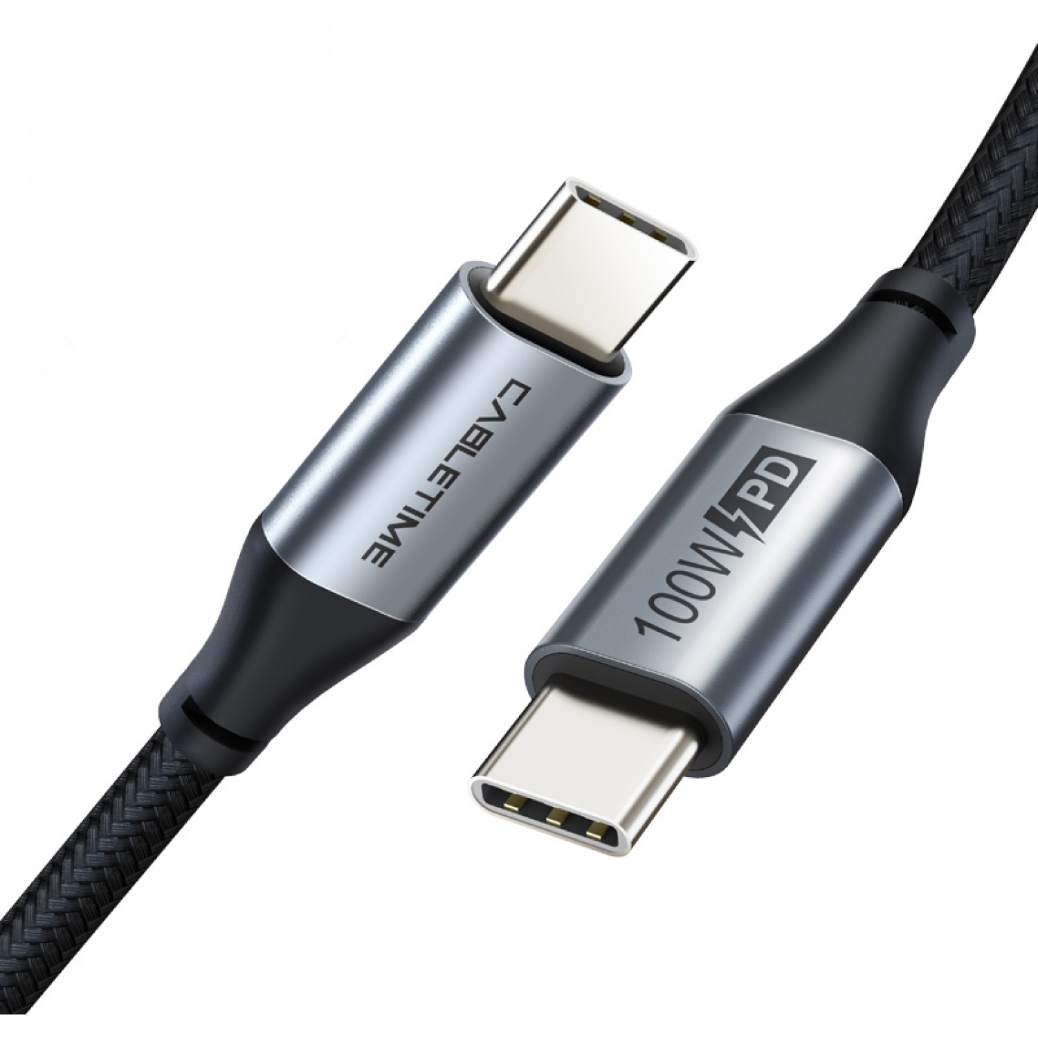 CABLETIME καλώδιο USB-C CMCM100W, 100W PD, 480Mbps, 2m, μαύρο CABLETIME καλώδιο USB-C CMCM100W, 100W PD, 480Mbps, 2m, μαύρο