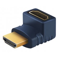CABLETIME αντάπτορας HDMI HA10, αρσενικό σε θηλυκό, γωνιακός, 4K, μπλε