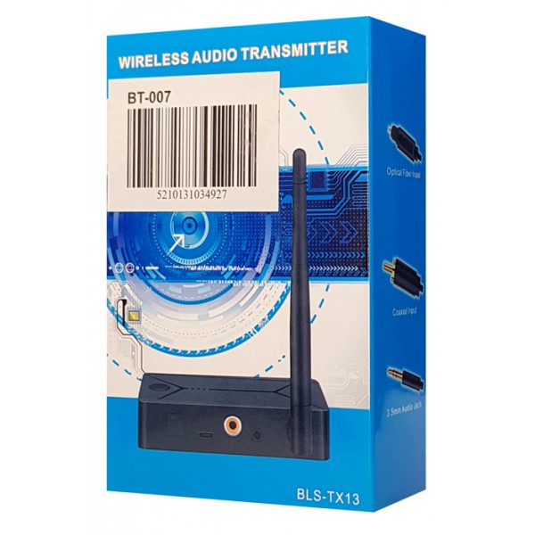 Bluetooth 5.0 Audio Transmitter BT-007, 3.5mm, RCA, Toslink Bluetooth 5.0 Audio Transmitter BT-007, 3.5mm, RCA, Toslink