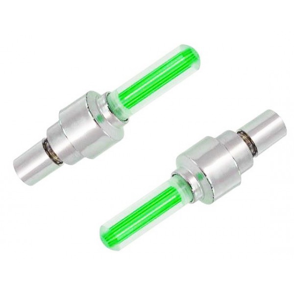 Καπάκι βαλβίδας ποδηλάτου BIKE-0030, LED, 6.5cm, 2τμχ, πράσινο Καπάκι βαλβίδας ποδηλάτου BIKE-0030, LED, 6.5cm, 2τμχ, πράσινο