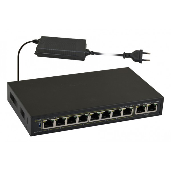 PULSAR PoE Ethernet Switch S108-90W, 10x ports 10/100Mb/s PULSAR PoE Ethernet Switch S108-90W, 10x ports 10/100Mb/s