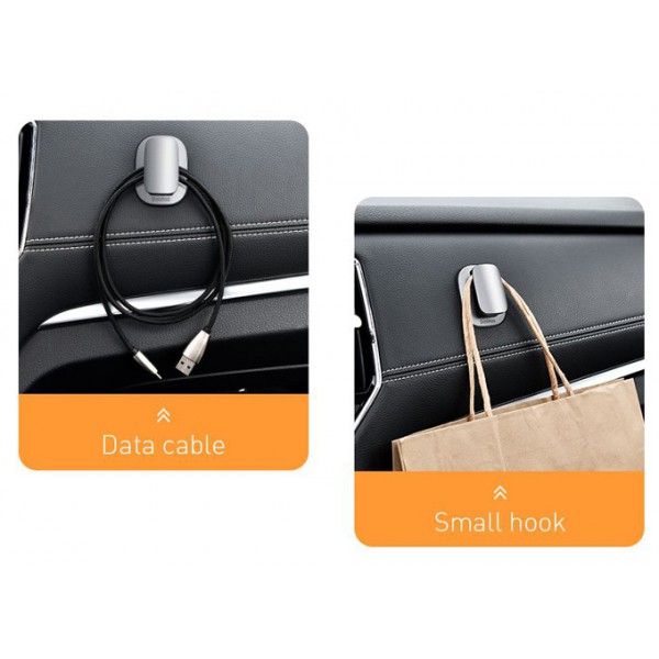 BASEUS γάντζος μικροαντικειμένων για αυτοκίνητο ACYJN-A01, μαύρος