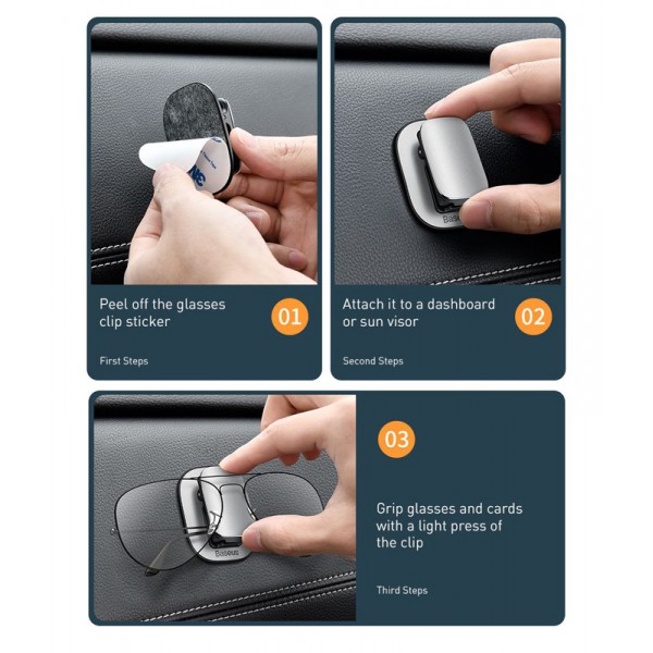 BASEUS γάντζος μικροαντικειμένων για αυτοκίνητο ACYJN-A01, μαύρος