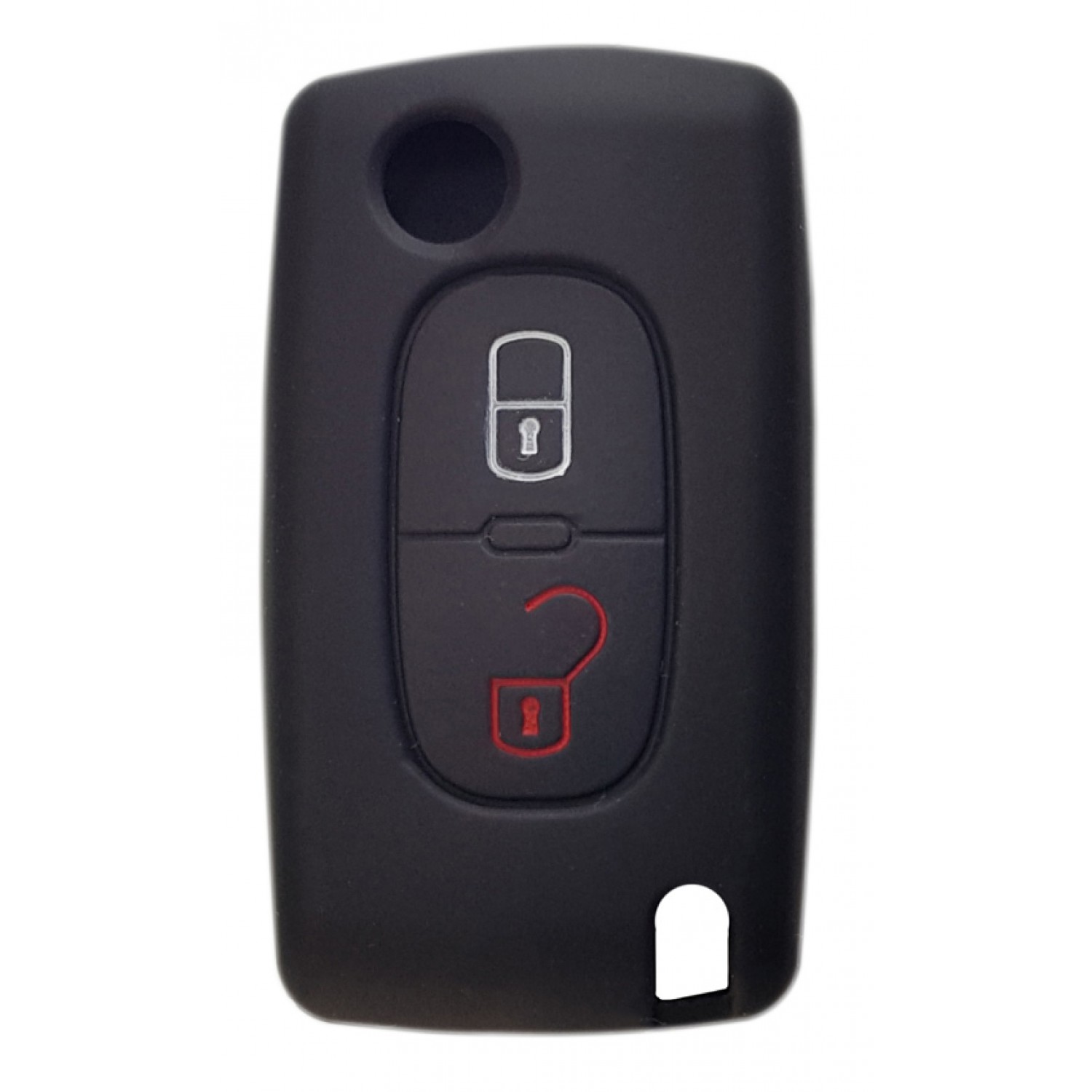 Θήκη κλειδιού για αυτοκίνητα Peugeot 2009-02, εύκαμπτη, μαύρη Θήκη κλειδιού για αυτοκίνητα Peugeot 2009-02, εύκαμπτη, μαύρη