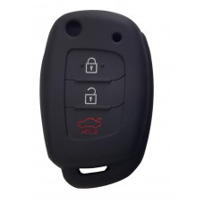 Θήκη κλειδιού για αυτοκίνητα Hyundai 1007-01, εύκαμπτη, μαύρη