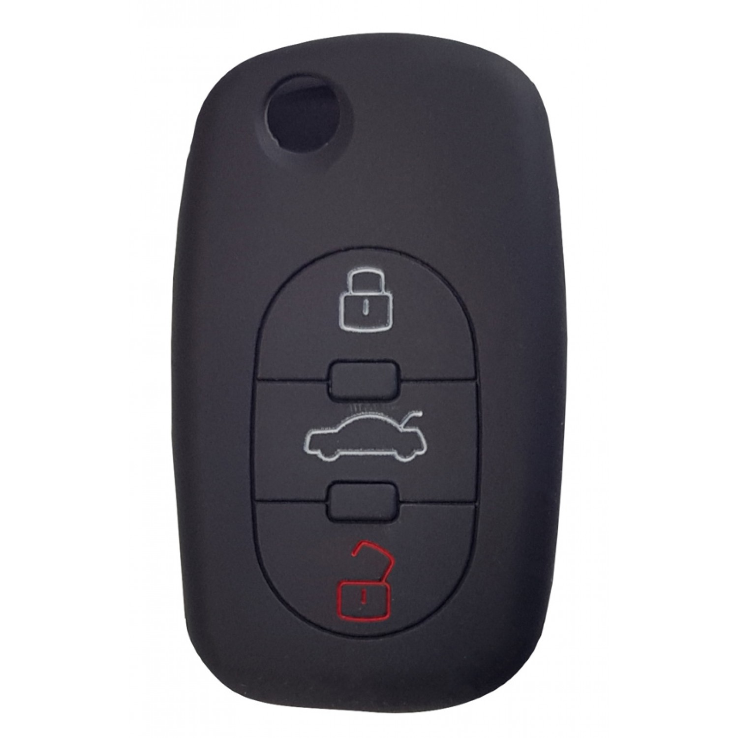 Θήκη κλειδιού για αυτοκίνητα Audi 1009-03, εύκαμπτη, μαύρη Θήκη κλειδιού για αυτοκίνητα Audi 1009-03, εύκαμπτη, μαύρη