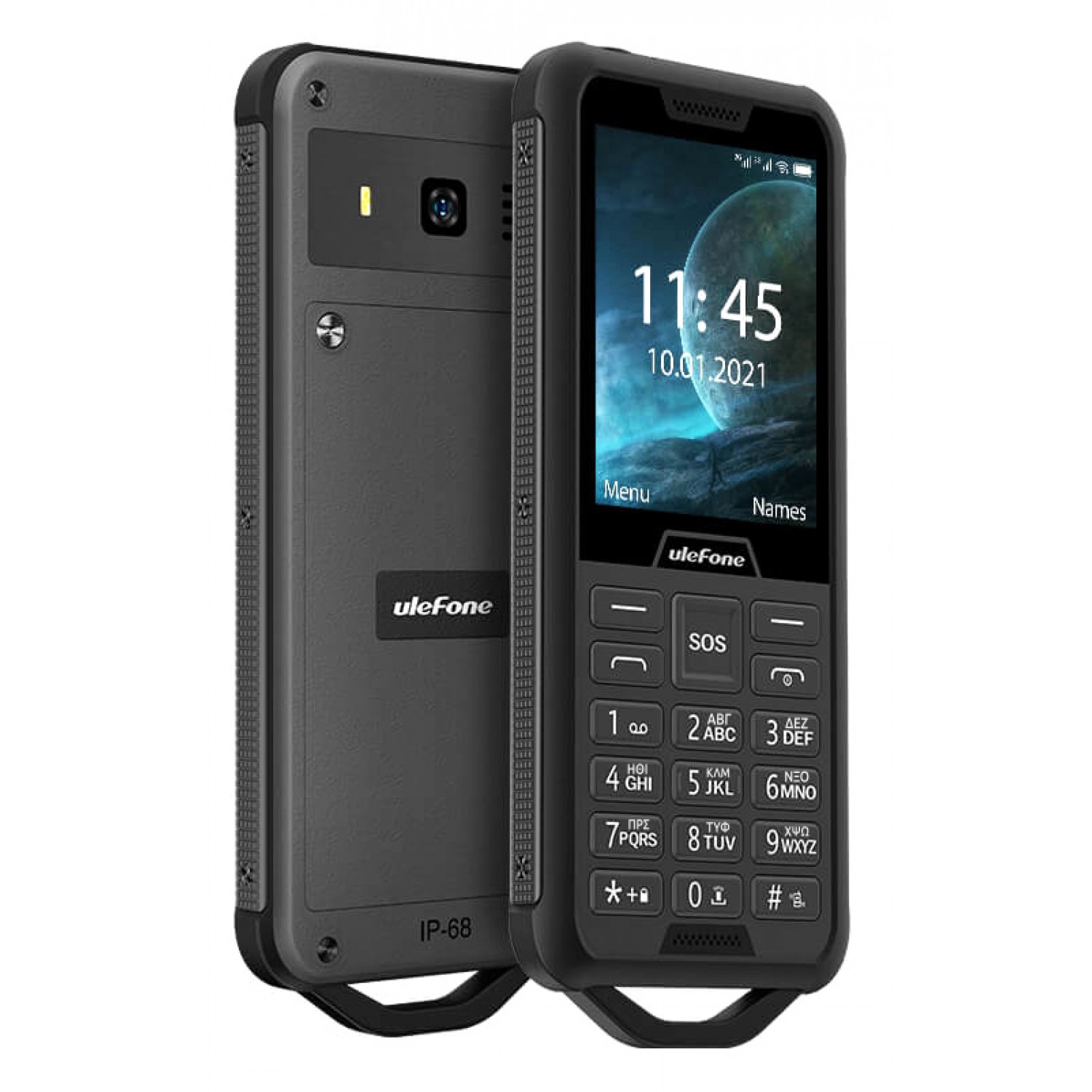 ULEFONE κινητό τηλέφωνο Armor Mini 2, IP68, 2.4", Dual SIM, μαύρο