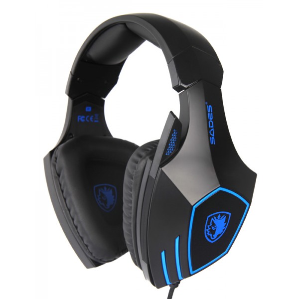 SADES gaming headset SA-819, 3.5mm, 50mm, μαύρο