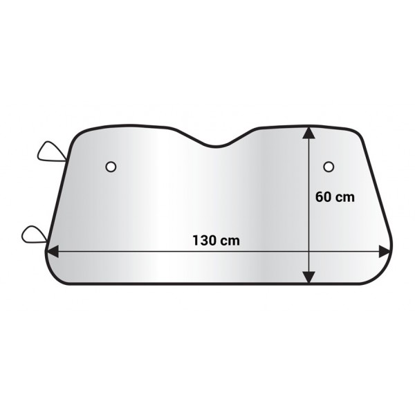 AMIO Ηλιοπροστασία παρμπρίζ αυτοκινήτου 01536, 130x60cm