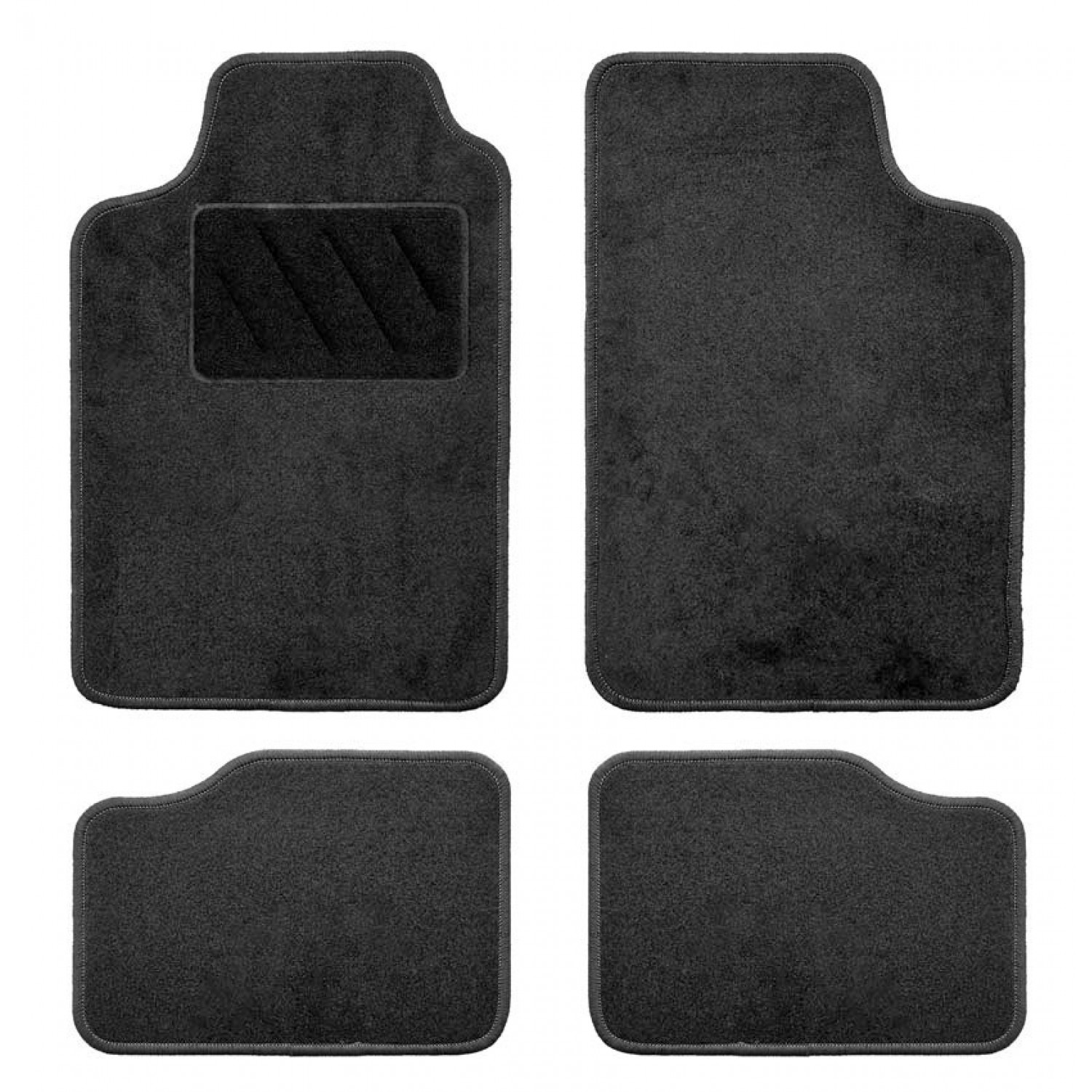 ΑΜΙΟ Σετ πατάκια αυτοκινήτου 02128, 70x46cm & 28x46cm, universal, μαύρο